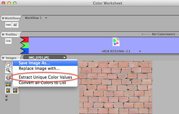 ColorThink Extract Unique Color Values