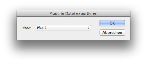 Pfade in Datei exportieren